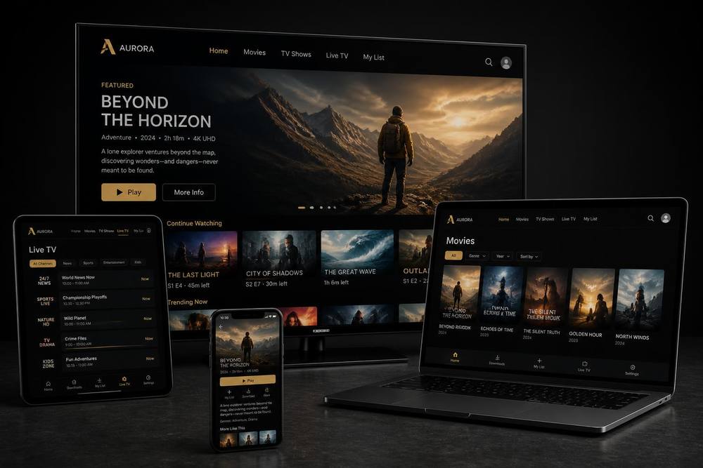 IPTV aplikacija na Smart TV-u, laptopu, tabletu i telefonu